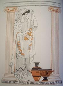 Одежда и головной убор женщин в Древней Греции.