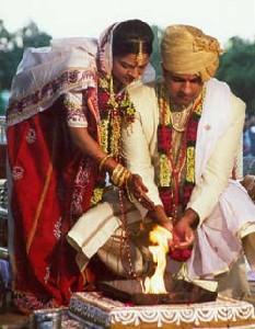 Фрагмент свадебного обряда в Индии