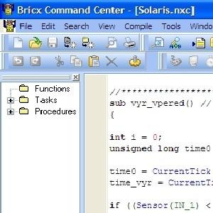 Скриншот части программы в среде программирования BricxCC
