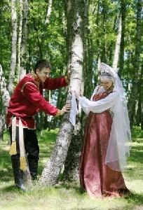 Русский национальный свадебный костюм.