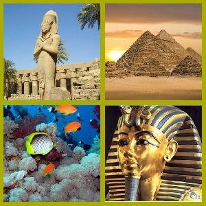 Изображения характеризующие Египет.