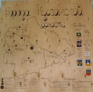 Макет карты городов Курганской области