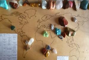 Карта месторождений полудрагоценных камней